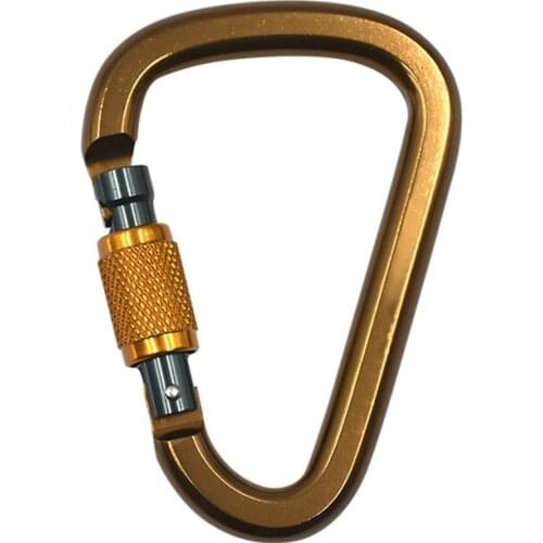 Carabiners Outdoor Climbing Aluminum Pear Shape Screwgate Lock Safety Carabiner 25KN Mountaineering Kits Quickdraws Accessories