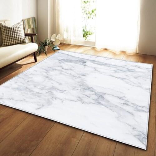 Black White Marble Printed Carpet Hallway Doormat Anti - Slip Bathroom Carpets Absorb Water Kitchen Mat Table Rug Living Room
