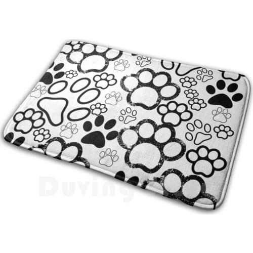 Paws Collage Mat Rug Carpet Anti-Slip Floor Mats Bedroom Dogs Dog Labrador French Bulldog Poodle Chihuahua Retriever Pomeranian