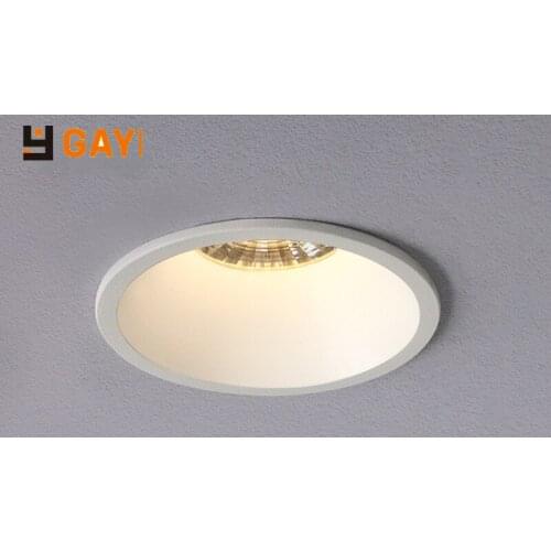 Gaoyi Round Led Downlight Ultra-thin Large Beam Angle Narrow Side Waterproof Spot Light Embedded Living Room Ceiling Hole Lamp