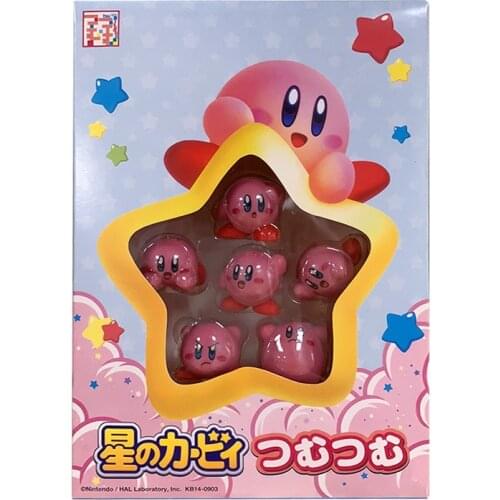 Cute Cartoon Kirby Action Figure Model Toys for Girls Pink Color Kirby Models Set Waddle Dee Doo Game Character Figures Birthday