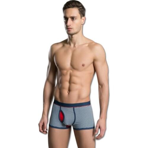 High Quality Cotton Underwear Men Boxer Shorts 2017 Fashion Low Waist U convex pouch Boxers Sexy Comfort Cueca Boxer Men Trunks