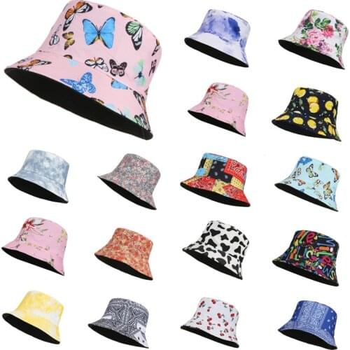 2021 New Summer Graffiti Bucket Hat for Women Men Skull Floral Outdoor Foldable Bob Fisherman Hat Girls Gorros Panama Sun Hat