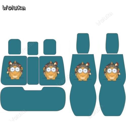 Whole 5-Seater Mat Breathable Car Seat Cover Set Four Seasons kst Cartoon Car Pad Universal Seat Cushion CD50 Q01
