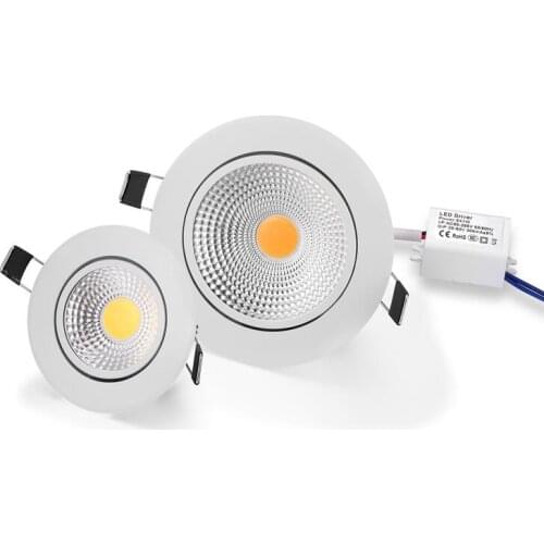 Dimmable Led downlight light COB Ceiling Spot Light 5W 7W 9W 12W 85-265V ceiling recessed Lights Indoor Lighting