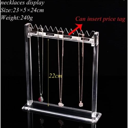 Clear Acrylic Necklaces Display Stand Shelf Necklaces Holder Jewelry Showing Stand Showcase 2-layer and 3-layer Displays