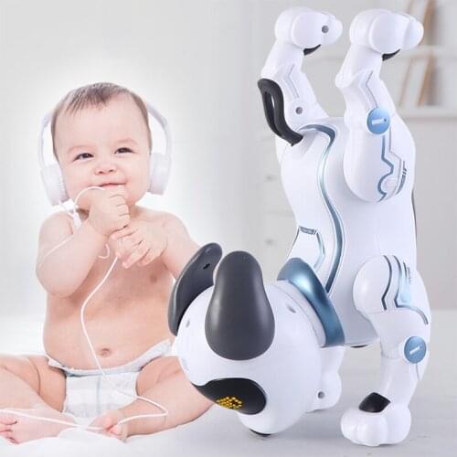 Remote Control Dog RC Robotic Stunt Puppy Dancing Programmable Smart Toy with Sound Interactive Gift Creative and Cool Appearan