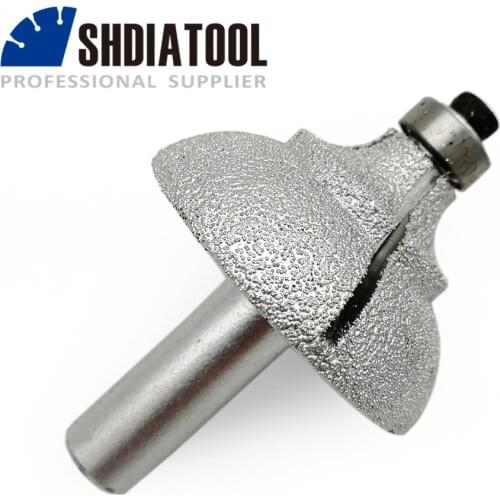 SHDIATOOL No.21 professional quality Vacuum brazed diamond router bits 12.7mm shank for edge profile