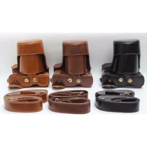 Camera Video Bag PU Hard Case For Fujifilm Fuji XA3 XA10Camera Hard Camera Bag Half Body Case + strap With tracking