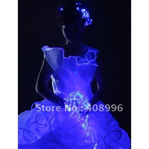 Optical fiber luminous formal attire for evening party/wedding dress/cocktail dress/ prom dress/royal wedding dresses o1
