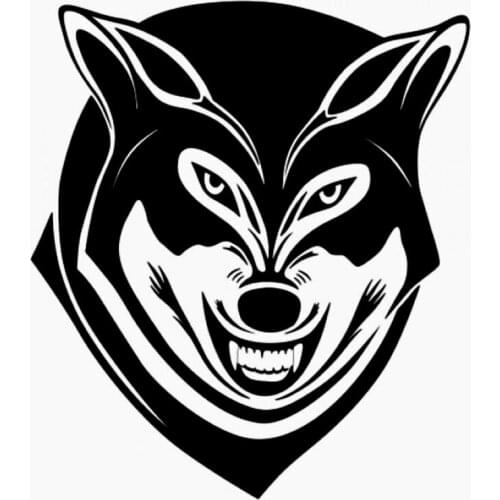 Wolf Brief Strokes Car Styling Decals Creative Simple Vinyl Car Body Stickers Black/Silver CL570