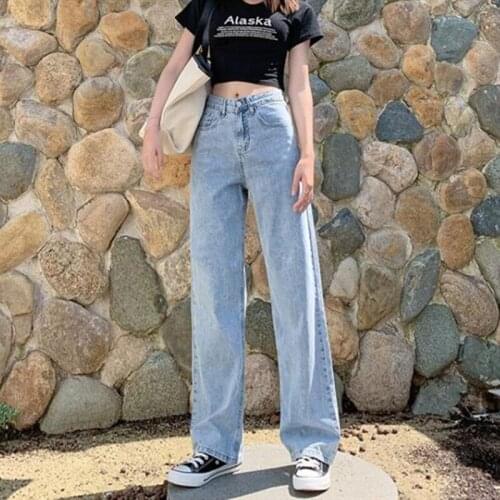 Woman Jeans High Waist Clothes Wide Leg Denim Clothing Streetwear Vintage Quality 2020 Summer Fashion Harajuku loose Pants