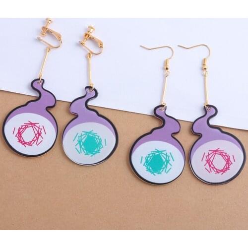 1 Pair Anime Toilet Bound Hanako kun Yugi Amane Acrylic Dangle Earrings Ear Hook Ear Clip Cosplay Jewelry Accessories