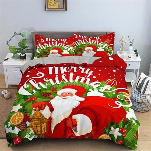 3D Christmas Duvet Cover Set Bedding Sets with Pillow Covers Double Single Full Twin King Queen Size for Kids Bedding