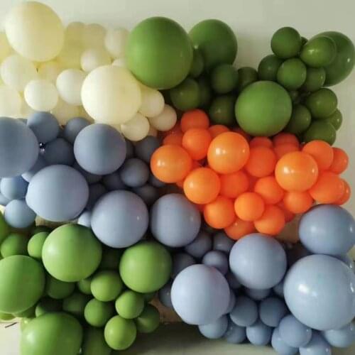 50/100pcs 5 10inch Retro Olive Green Bean Paste Latex Balloon Wedding Birthday Party Baby Shower Decor Garland Ballon Wholesale