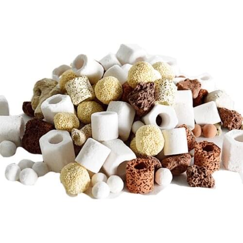 500g 10 Types Aquarium Bio Balls Biochemical Ball Filter Media for Aquarium Filter Accessories for Fish Tank adding One Mesh Bag