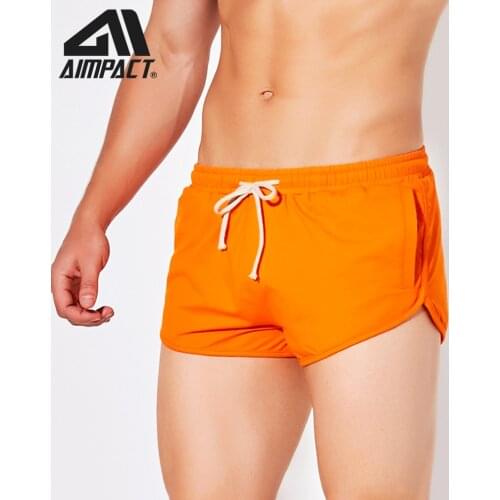 Aimpact Mens 3 Inch short cotton running shorts with marathon running shorts Gym Shorts quick dry traning sport AM2363