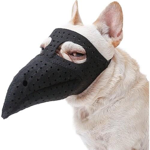 Anti Barking Dog Muzzle Adjustable Pet Mouth Muzzles for Dog Cat Halloween Decoration Party Cospay Funny Dog Muzzle Beak Masks