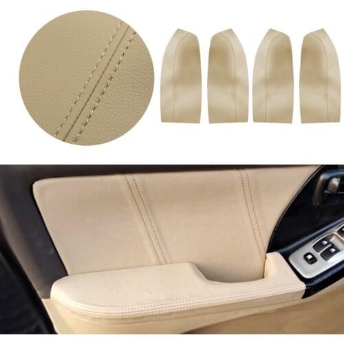 For Hyundai Elantra 2004 2005 2006 2007 2008 2009 2010 2011 2012 4pcs/set Car Door Handle Armrest Panel Microfiber Leather Cover