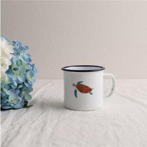 Exported To Finland Turtle Enamel Cup Mug Cup Coffee Cup Milk Cup Childrens Cup
