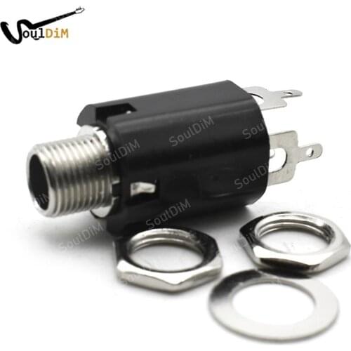 Guitar EQ Pickup Endpin Jack with Brass Endpin Cover 6.35mm Input for Acoustic Electric Guitar Bass Output Guitarra accessories