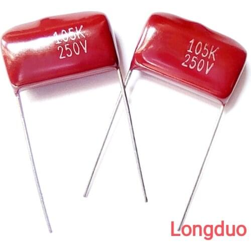 Capacitors 105 1UF 1000NF 250V 50 Pieces Type CBB Metallized Polypropylene Film