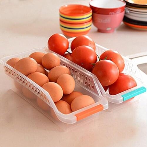 Storage Collecting Box Basket Kitchen Refrigerator Fruit Organiser Rack Utility Box