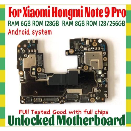 OfficalVersionFor RedMi NOTE 9 PRO HongMi NOTE 9 PRO Motherboard 100% Unlocked Original Logic Board Mainboard 128GB Full Working
