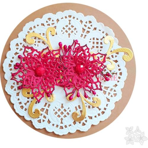 4Pcs Hollow flowers decoration Metal Cutting Dies Stencil Scrapbooking Photo Album DIY Cards Making Paper Embossing