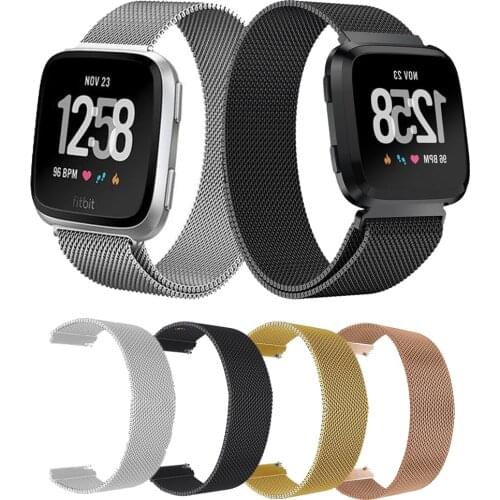 Metal Straps For Fitbit Versa 2 Luxury Milanese Loop Stainless Steel Bracelet Lite/Verse2 Sport Watchband Wristbands Accessories