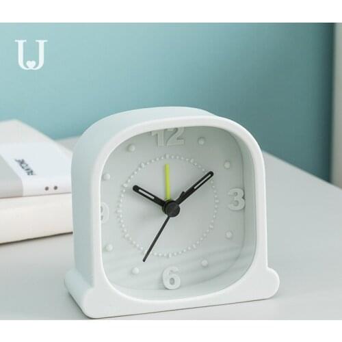 Minimalist Silent Creative Silicone Alarm Clock Square Stylish Personality Modern Alarm Clock Bedroom Home Decoration MM60NZ