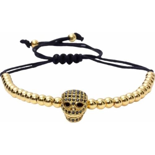 Anil Arjandas Men Bracelet Female Skull Charms Bracelet & Bangle For Womens Men Jewelry Macrame Bracelet Pulseira Feminina
