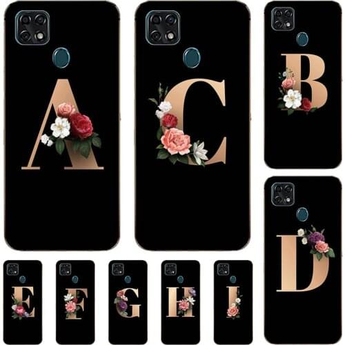 For ZTE Blade 20 Smart V1050 6.49" Case Cute Lovely Cartoon Pattern Flowers Black Letters Silicone Soft Back Cover