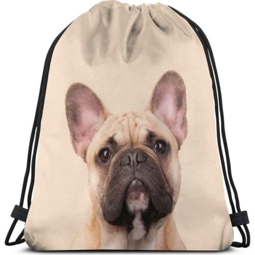NOISYDESIGNS 3D Bulldog Dog Print Man Women Travel Softback Drawstring Bag Beach Gym Backpack Men String Bagpack Dropshipping
