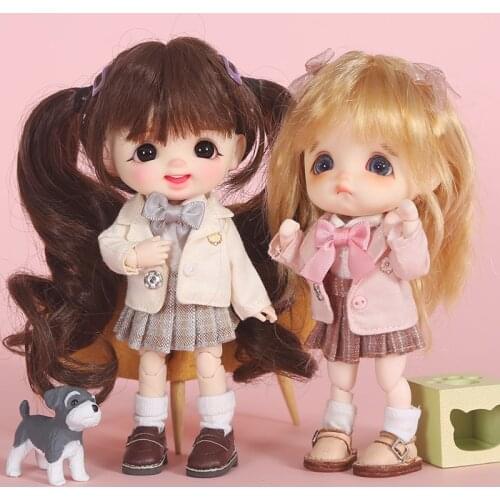 Doll clothes school uniform suit JK uniform DK tie shirt coat skirt suit for ob11,obitsu11,molly,GSC,1/12bjd doll clothes toy
