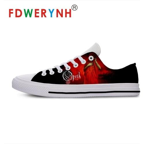OPETH Band Most Influential Metal Bands of All Time Mens Low-top Casual Shoes 3D Pattern Logo Men Shoes