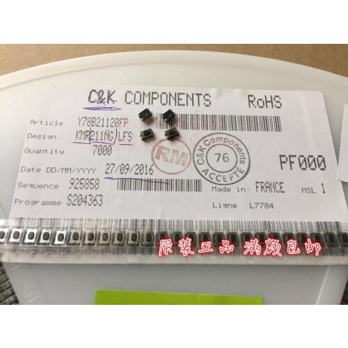 Original new 100% touch switch 4.6*2.8*1.9 SMD 4pin key switch KMR211NG