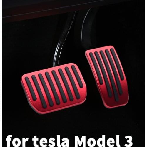 Aluminum alloy throttle brake pedal clutch clutch pedal modification decoration for Tesla Model 3 2017 2018 2019 2020 2021