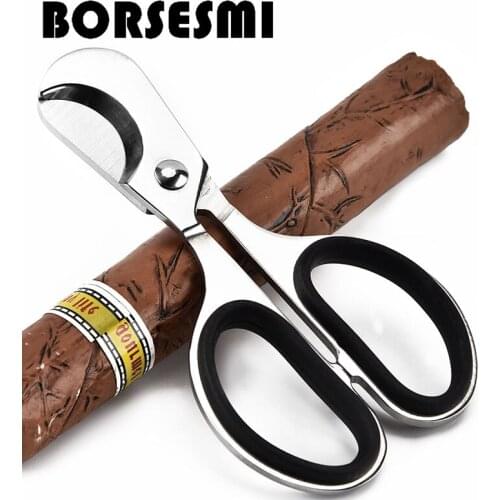Professional stainless steel cigar scissors portable cutting knife cigar cutter Mini cigar accessories metal smoker Smoke scisso