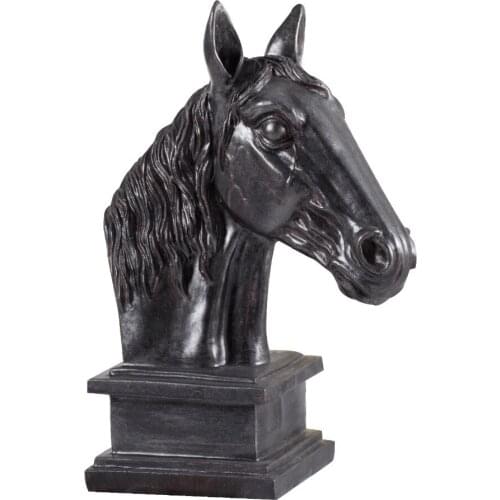 RESIN DECORATIVE ANIMALS FIGURINE HORSE HEAD STATUES ART&CRAFT LIVING ROOM OFFICE ORNAMENTS EUROPEAN STYLE R660