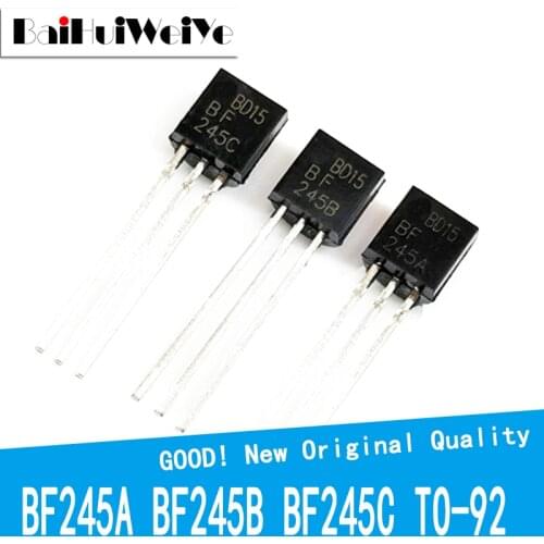 10PCS/LOT BF245A BF245B BF245C TO-92 TO92 junction field effect transistor New Original Good Quality Chipset