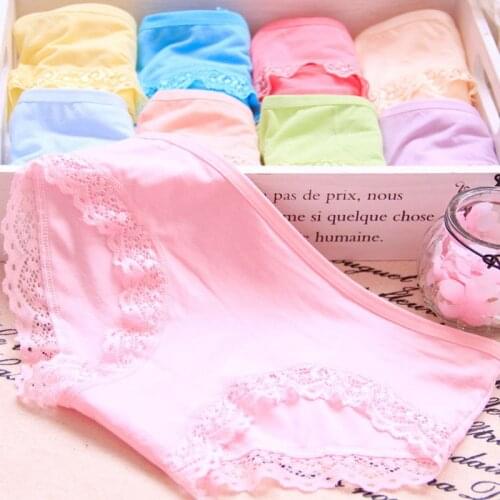 L XL XXL XXXL XXXXL Plus size Womens underwear Sexy lace Women Panties Briefs Simple solid Girls Lingerie Intimates