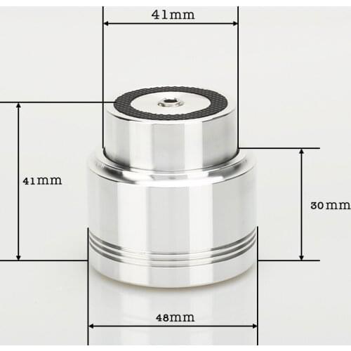 4pcs Amplifier Aluminum Feet D48*H41 Sound Isolation Spikes Maglev Feet HIFI Audio Stand Mat