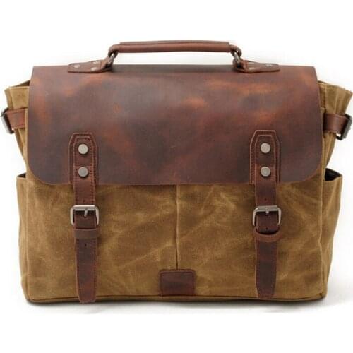 Muchuan 16960# Waterproof SLR Camera Bags Casual Travel Batik Canvas Shoulder Bags Vintage Briefcase Retro Hasp Cover Camera Bag