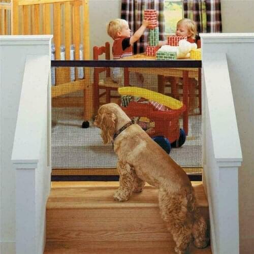 Dog Gate Pet Dog Fence Gate Safe Guard Safety Enclosure Dog Fences Dog Gate The Ingenious Mesh Magic Pet Gate Pet Supplies