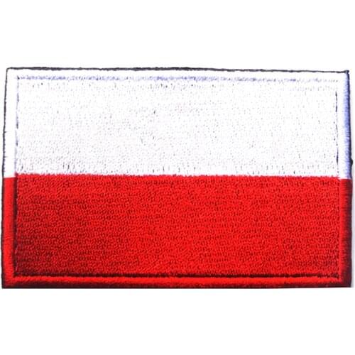 Poland embroidery flag sticks the Patches for clothes clothing Hook/Loop 8*5CM