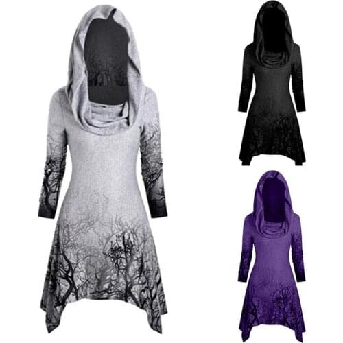 Women Solid Color Loose Long Hoodie Ladies Fashion Asymmetric Hem Hooded Sweatshirt Drawstring Irregular Streetwear For Female