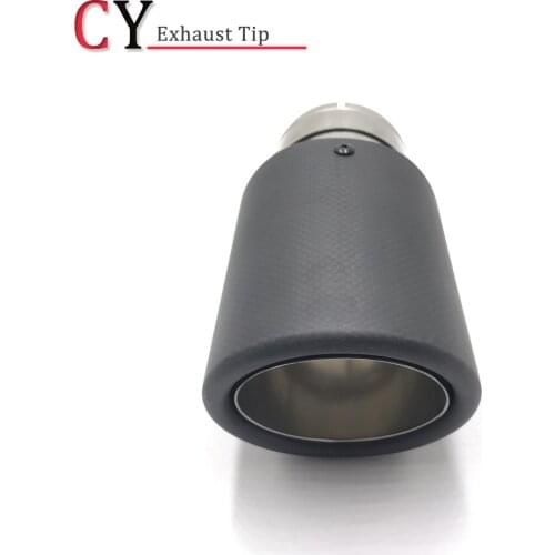 1 Piece Curly Matt Carbon Exhaust Tip/Muffler pipe For BM-W BENZ Honda Car Accessories