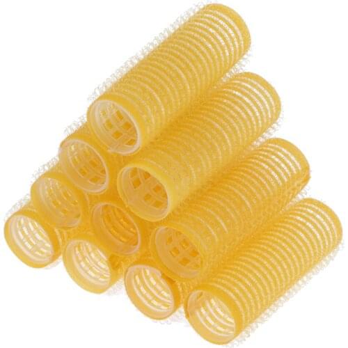 10Pcs/Pack Large Medium Small Hair Rollers, Self Grip, Salon Hairdressing Curlers - Various Sizes