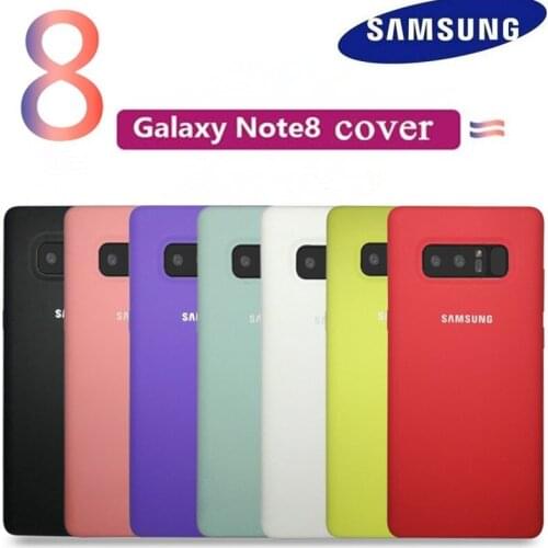 100% Original Samsung Liquid Soft Silicone Cover Case for Galaxy Note 8 N9500 N950F Silky Liquid Anti-knock phone case cover